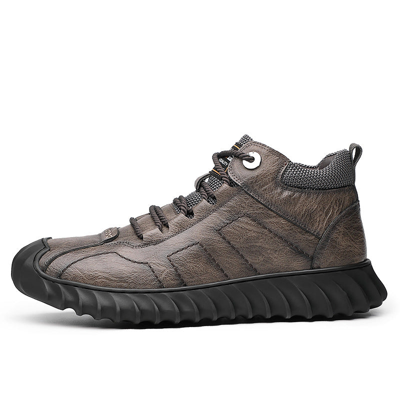 Men's Winter Wool Cotton Fleece Thick Warm Men's Shoes