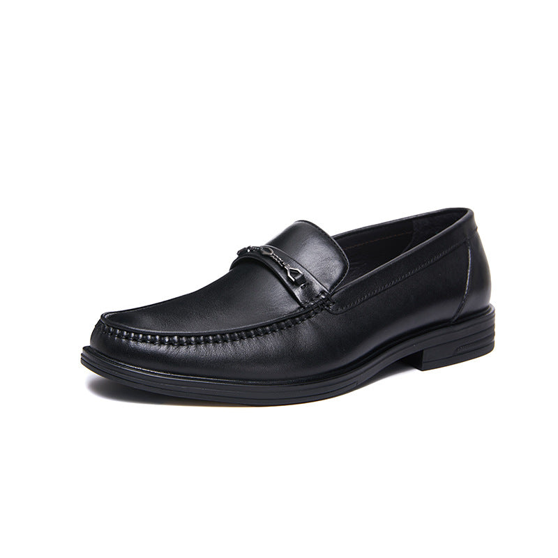 Men's Autumn Genuine Slip On Business Low Leather Shoes