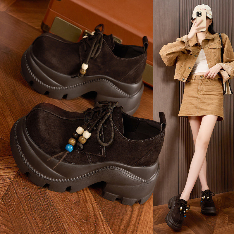 Women's Kangaroo Small Height Increasing Insole Soft Casual Shoes