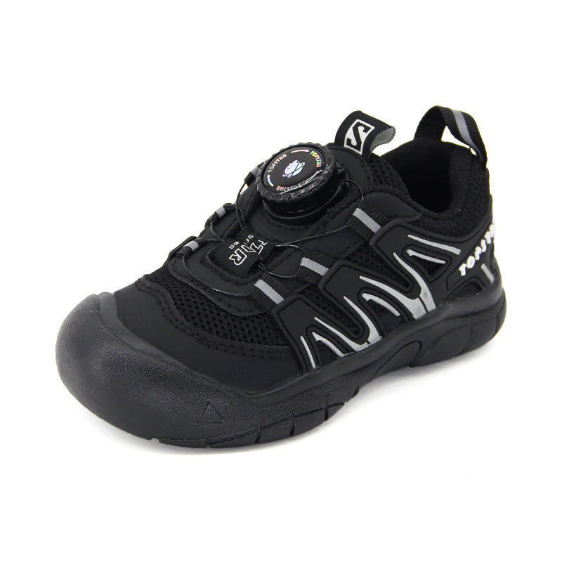 Children's Autumn Color Bottom Button Kindergarten Kid's Sneakers