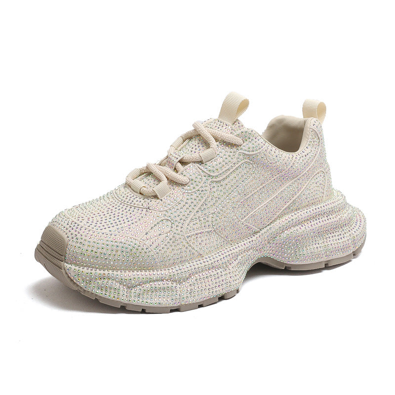 Women's Diamond Paris Dad Spring Thick Bottom Sneakers