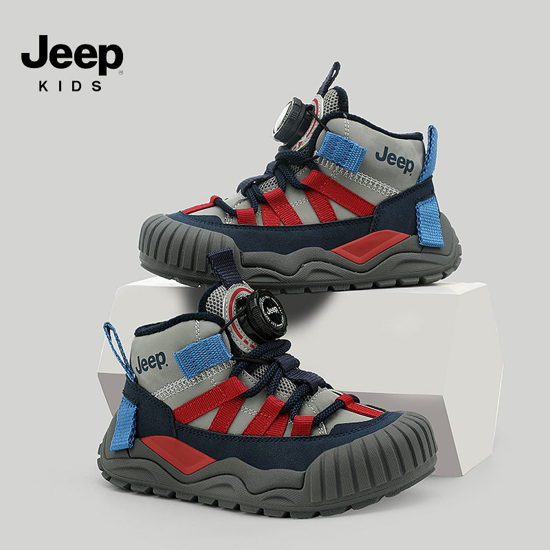 Children's Knob Fleece-lined Two Cotton Sports Winter Kid's Sneakers