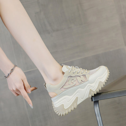 Clunky Summer Versatile Platform Heightened Single Layer Sneakers