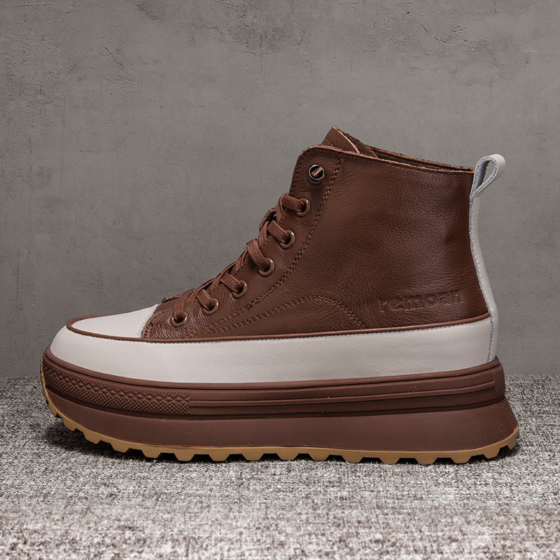 Women's Martin British Style Platform Trends Thin Boots