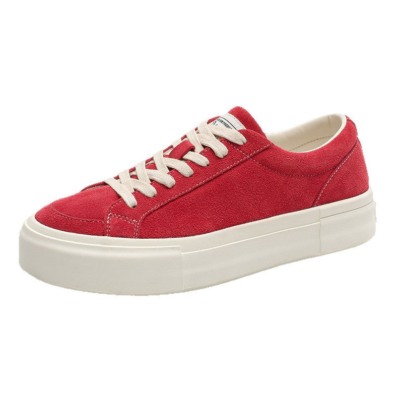 Round Toe Breathable Classic Retro Style Thick Men's Board Shoes
