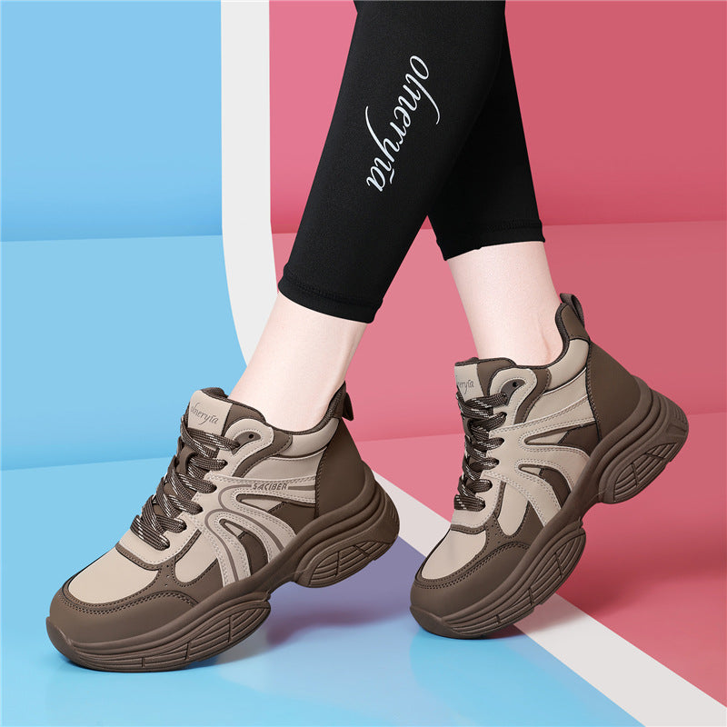 Women's Platform Dad Fashion Fleece-lined Portable Women's Sports Shoes