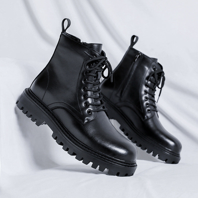 Martin Male British High Top Length Zipper Boots