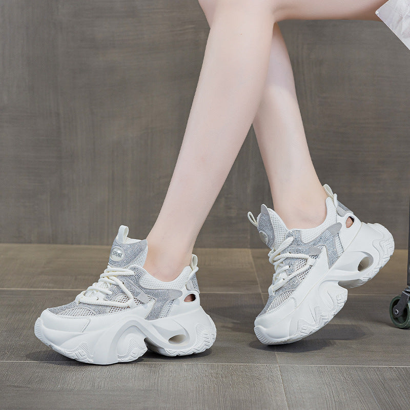 Women's European Goods Mesh Breathable Clunky Fashion Summer Sneakers