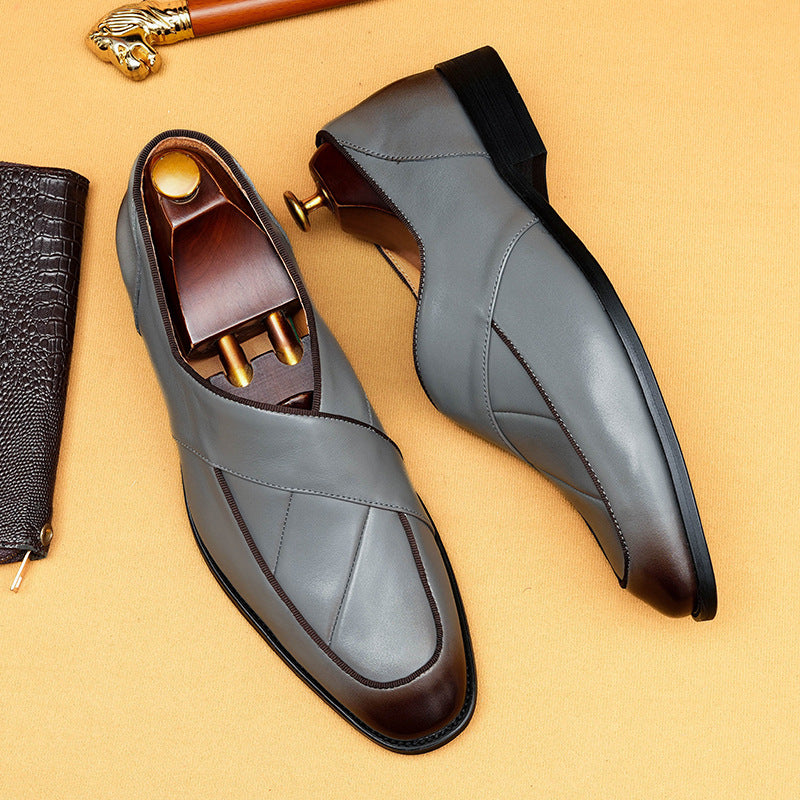 Men's Genuine England Style Slip-on Soft Bottom Men's Casual Leather Shoes