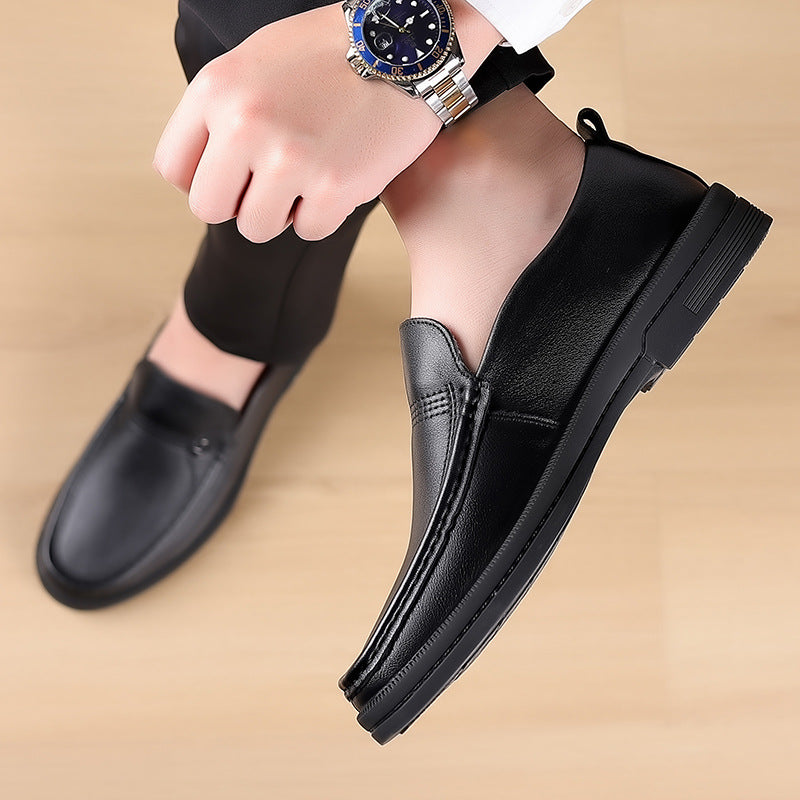Men's Slip On First Layer Cowhide Fashionable Loafers
