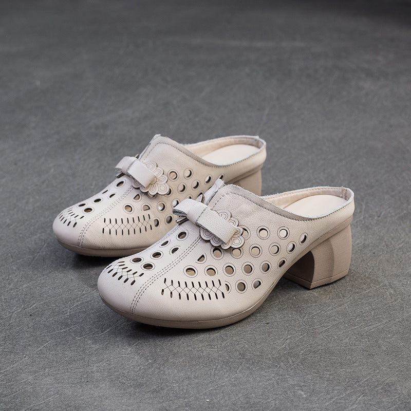 Women's & Men's Retro Small Closed Toe Outdoor Comfortable Heels
