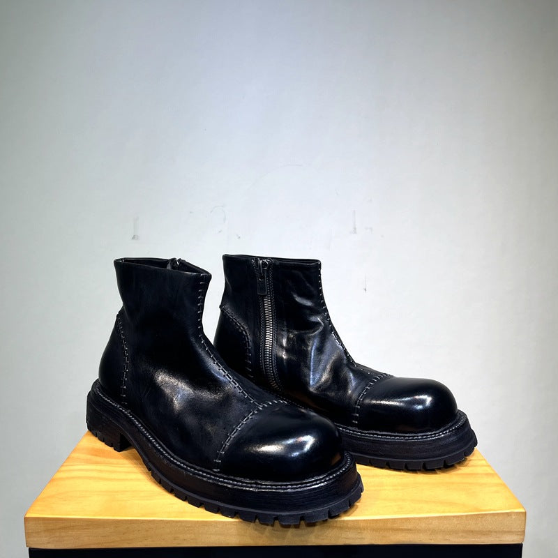 Men's Martin Thick Bottom Distressed Retro Platform Boots
