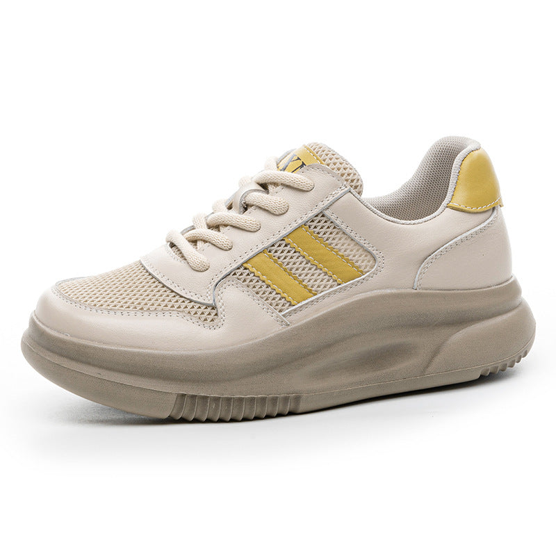 Women's Layer Cowhide Easy Wear Summer Genuine Sneakers