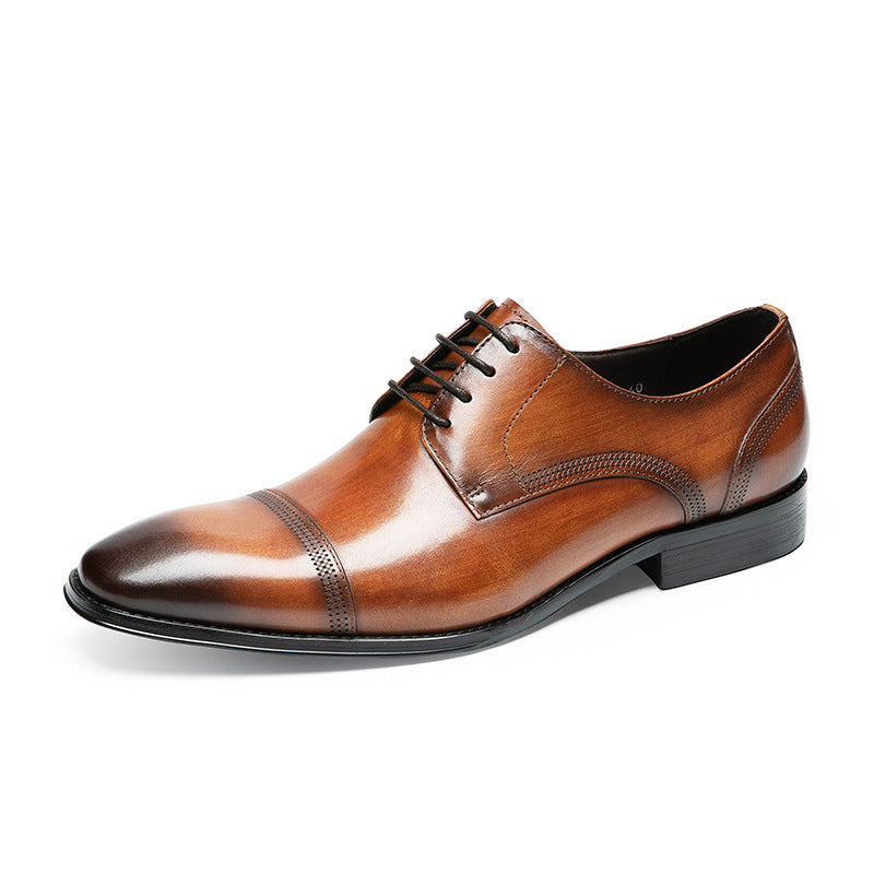 Men's Delivery Within Hours Genuine Business Formal Wear Cowhide Leather Shoes