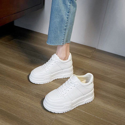 Platform Height Increasing Fleece-lined Fluffy Sports Sneakers