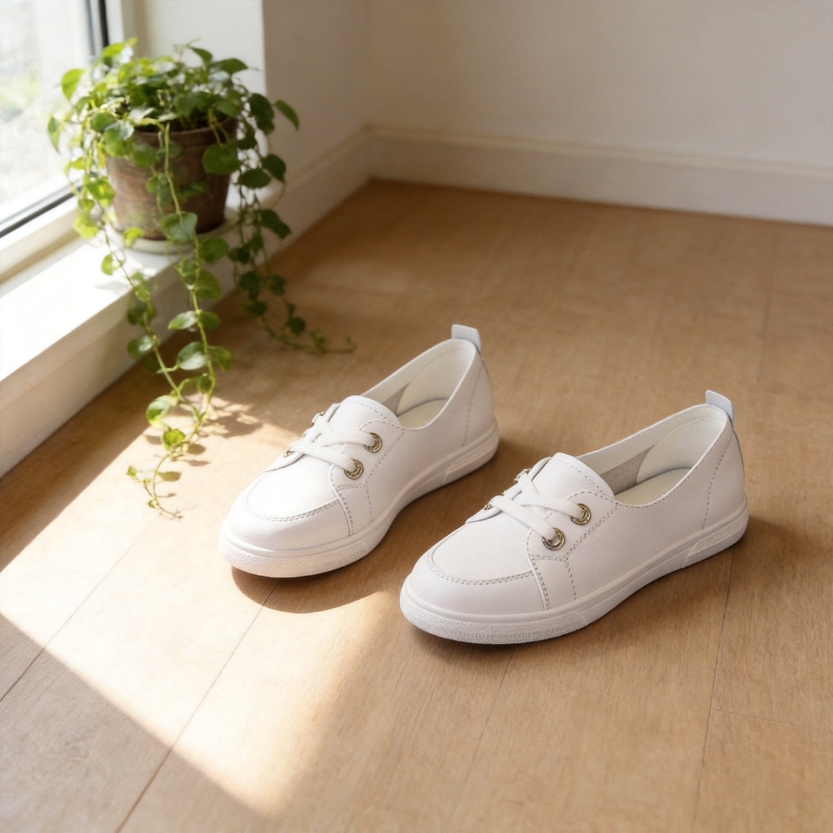 Female Versatile Flat Pumps First Layer Sneakers