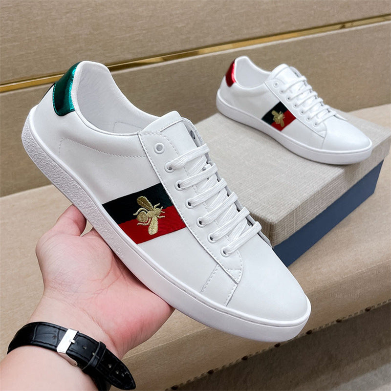 Men's Little Bee White High Version Quality Sneakers
