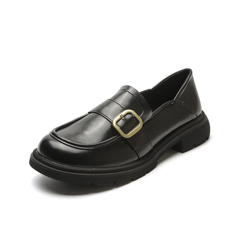 Spring Platform Female Black Versatile Small Loafers