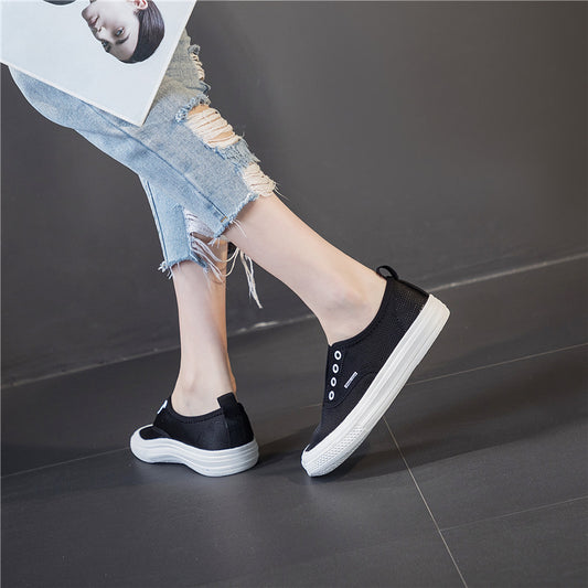 Women's Mesh Surface White Soft Bottom Breathable Casual Shoes