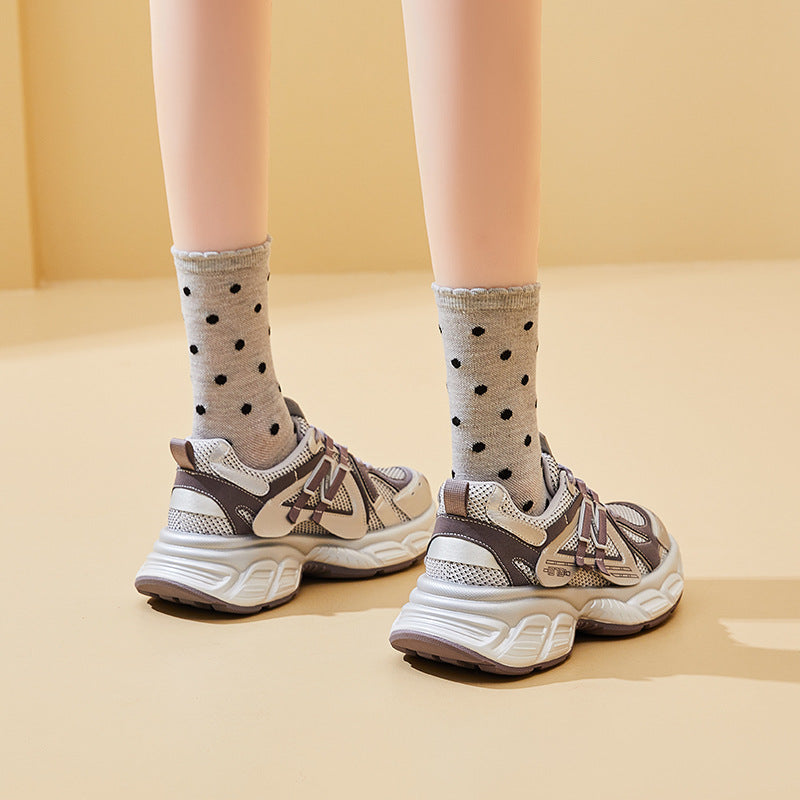 Women's Dad Fashionable Spring Korean Style Thick Sneakers