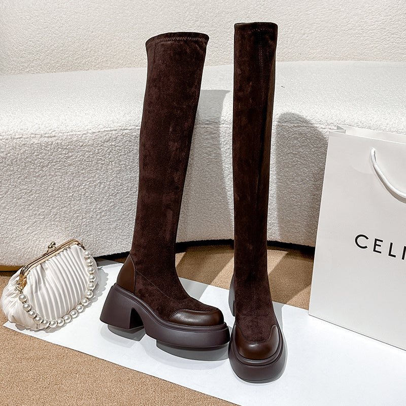 Women's Plus Size Over The Knee Thick Boots