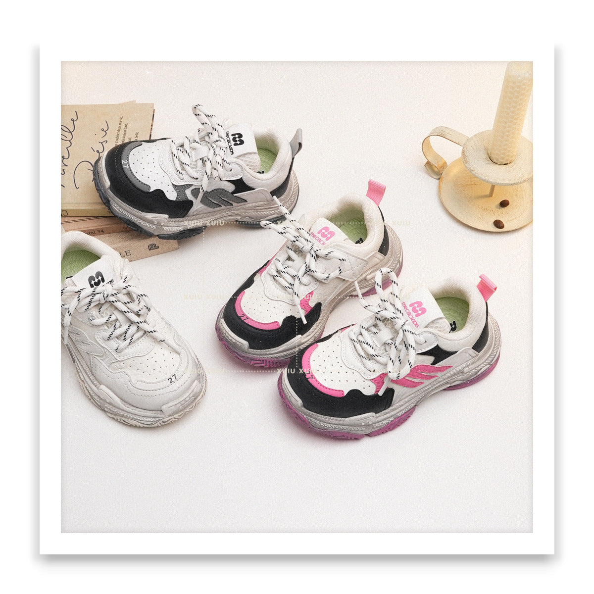 Children's Paris Sports Retro Boys Velcro Kid's Sneakers