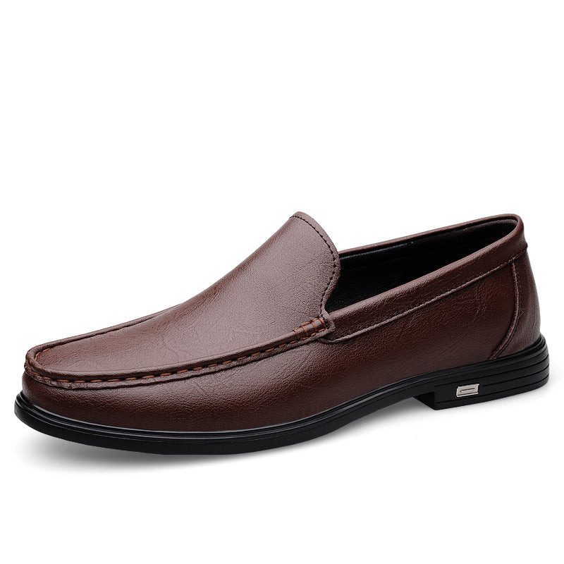 Men's Cowhide British White Business Formal Wear Casual Shoes