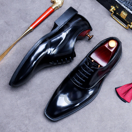 Men's Business Formal Wear British Lace Up Leather Shoes