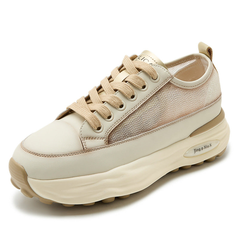 Women's Beautiful Platform White Summer Daddy Casual Shoes
