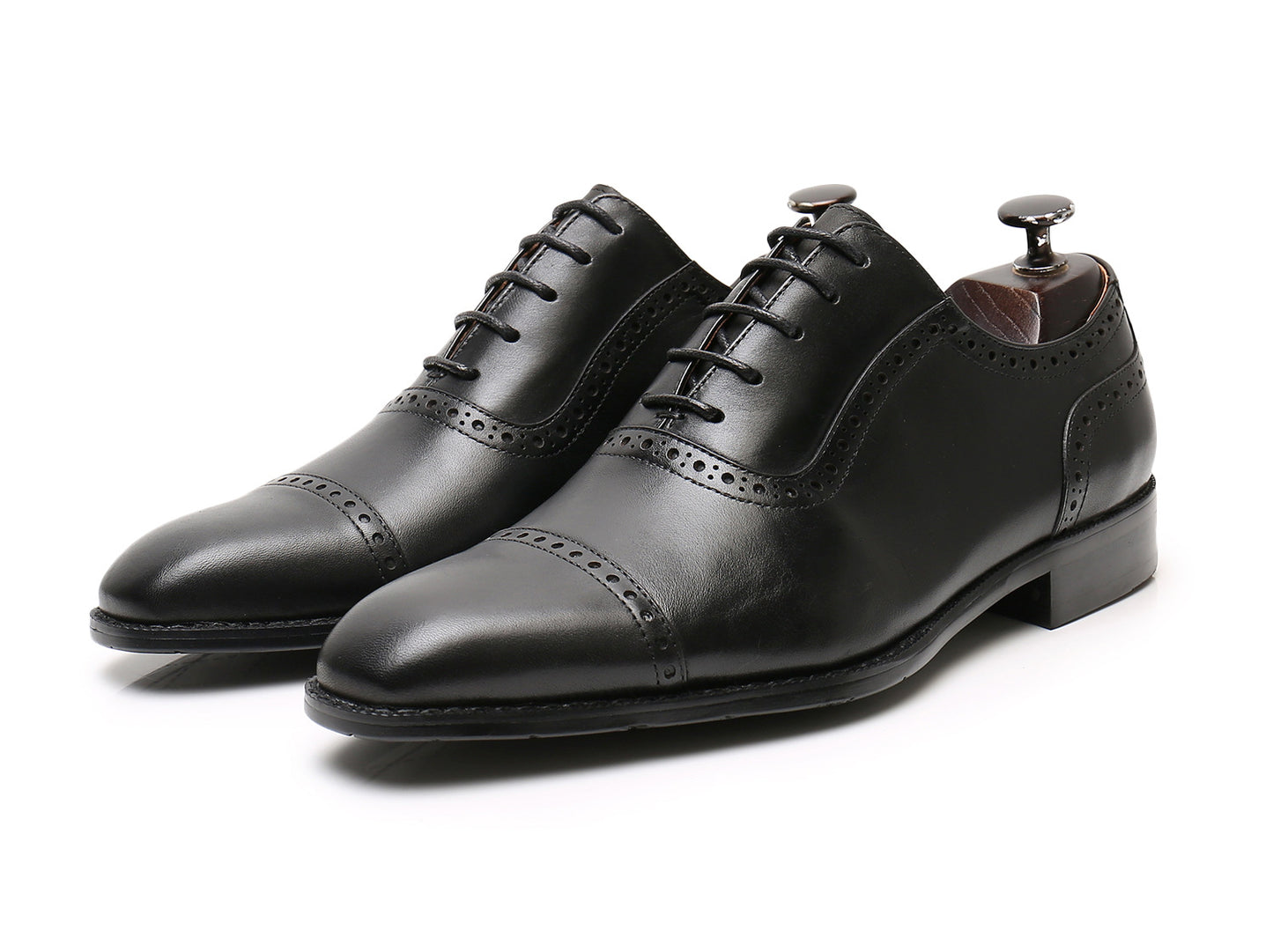 Men's British Genuine Cowhide Polished Brogue Summer Leather Shoes