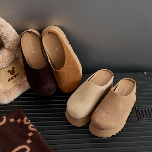 Women's Autumn Outer Wear Thick Bottom Retro Slippers