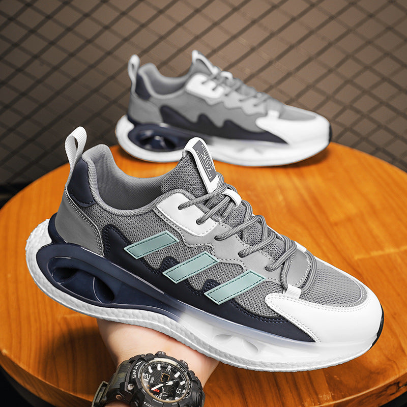 Men's Bottom Breathable Mesh Running Fashion Shock Sneakers