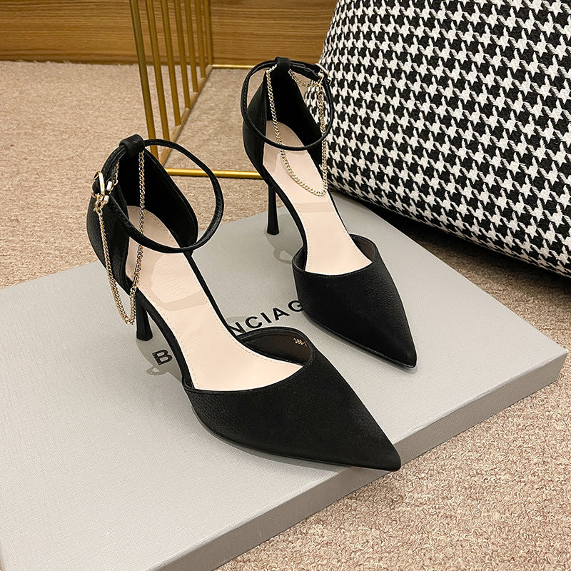 Women's Elegant Pointed High Summer Solid Color Everyday Heels