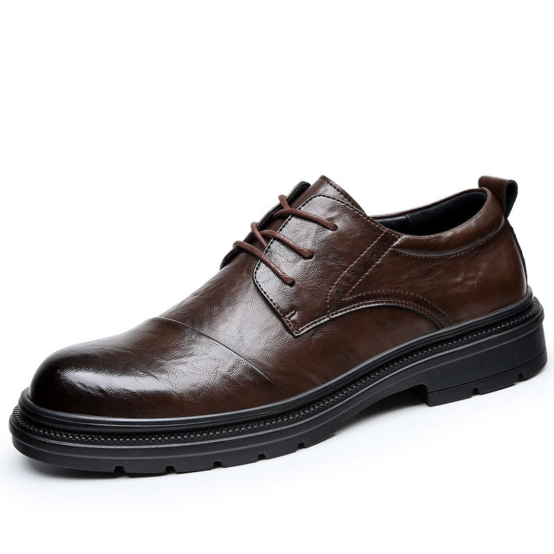 Men's British Style Business Formal Bridegroom Wedding Waterproof Leather Shoes