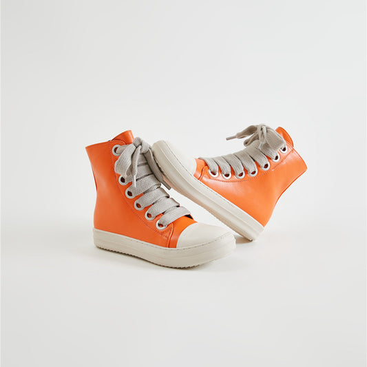 Women's & Men's Thick Shoelace Big Eyelet Couple Casual Shoes