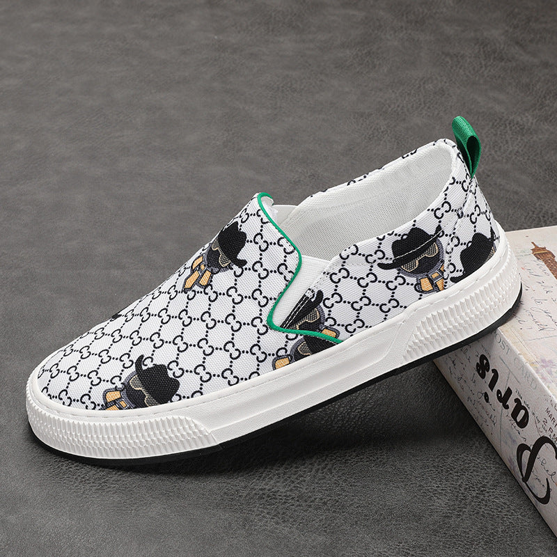 Men's Breathable Cloth One Pedal No Lace Canvas Shoes