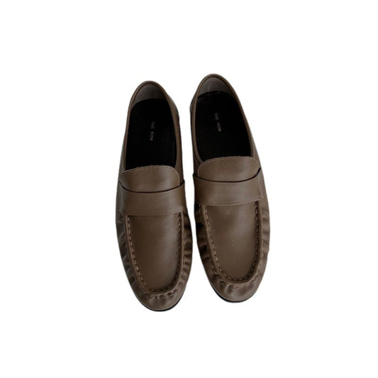 Women's Pure Yuan Soft Round Head Chunky Retro Comfort Loafers