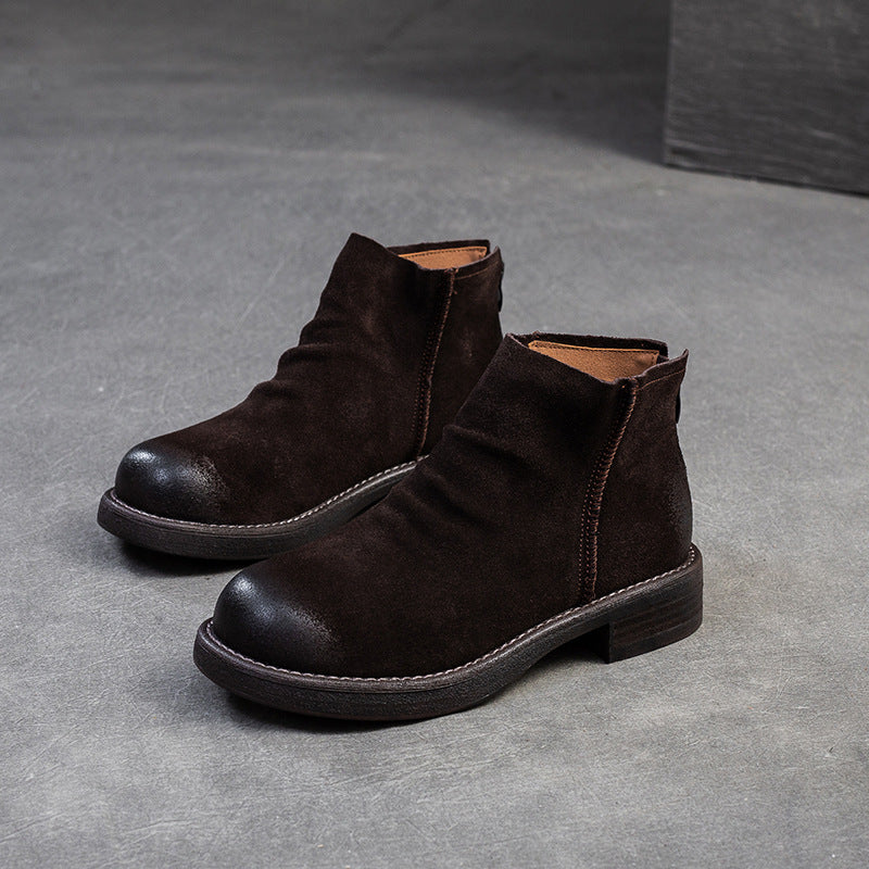 Women's Matte Chelsea Simple Commute Short Fashion Boots