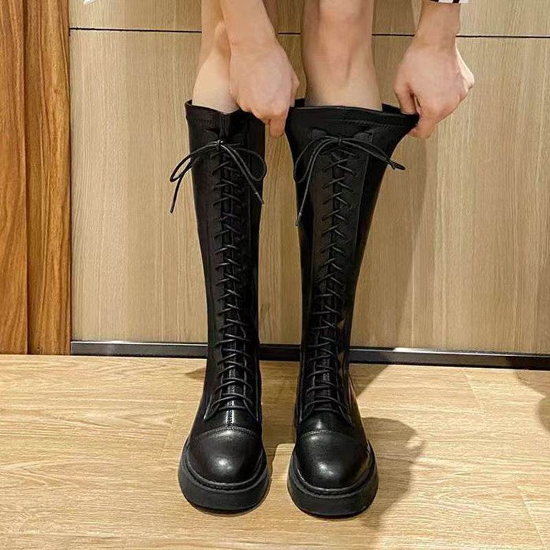 Women's Circumference Thick Leg British Style Plus Boots