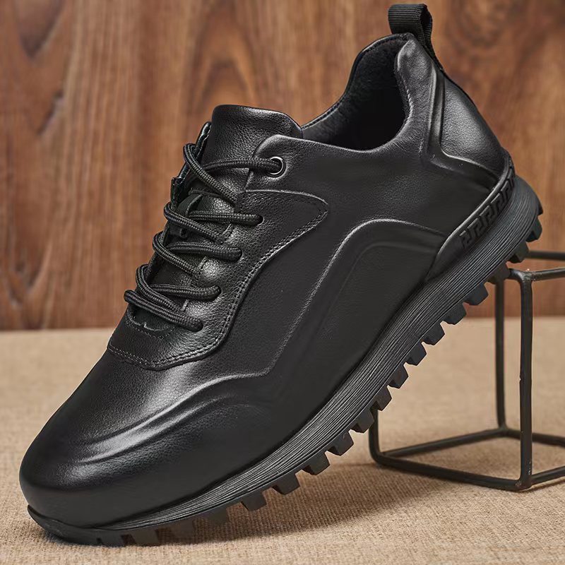 Men's First Layer Cowhide Sports Breathable Soft Leather Shoes