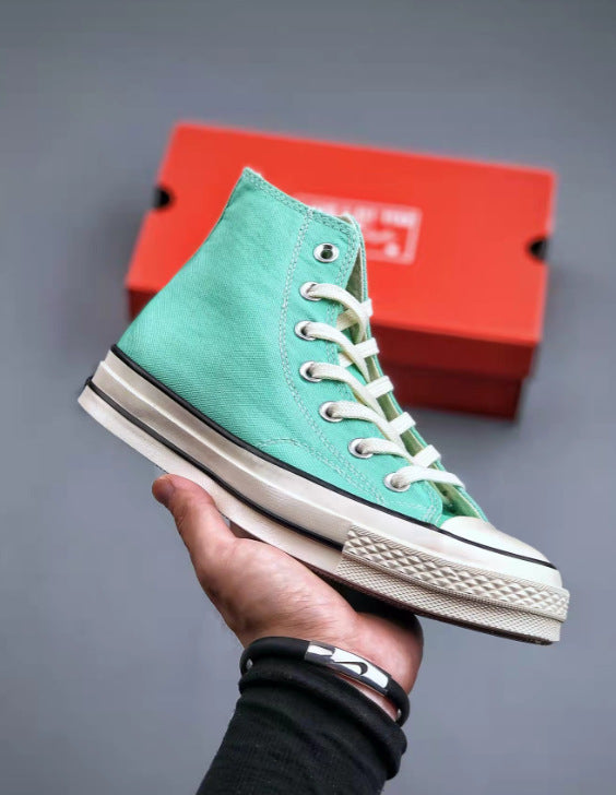 Hot Blue Color Collection Bottom Double Canvas Shoes