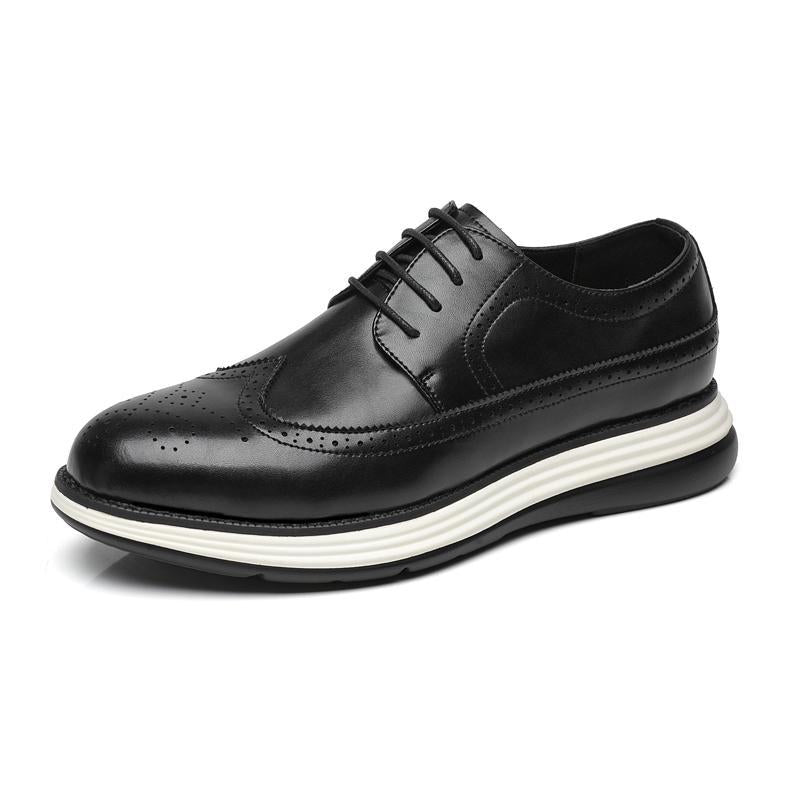 Men's Fashionable Four High-quality Platform Comfortable Men's Business Leather Shoes