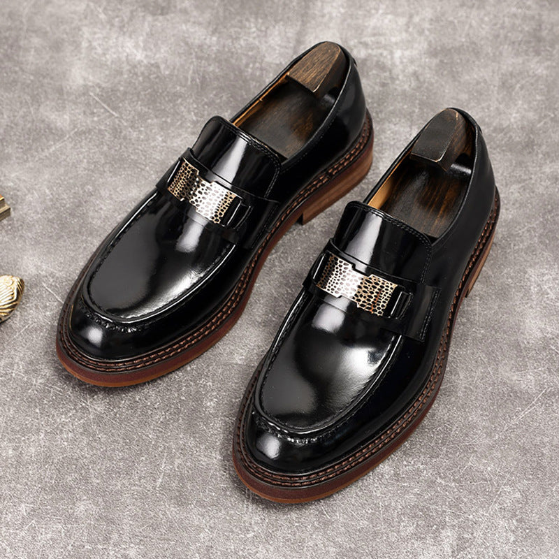 Men's Cow Lining Business British Style Tendon Loafers