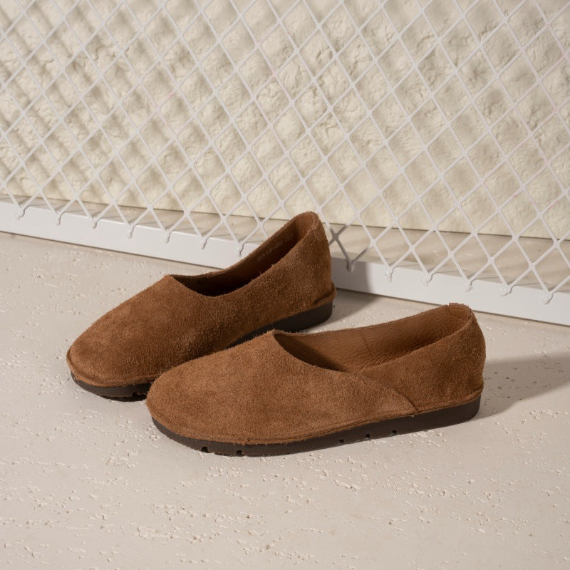 Women's & Men's Pumps Retro Round Toe Flat Bottom Casual Shoes