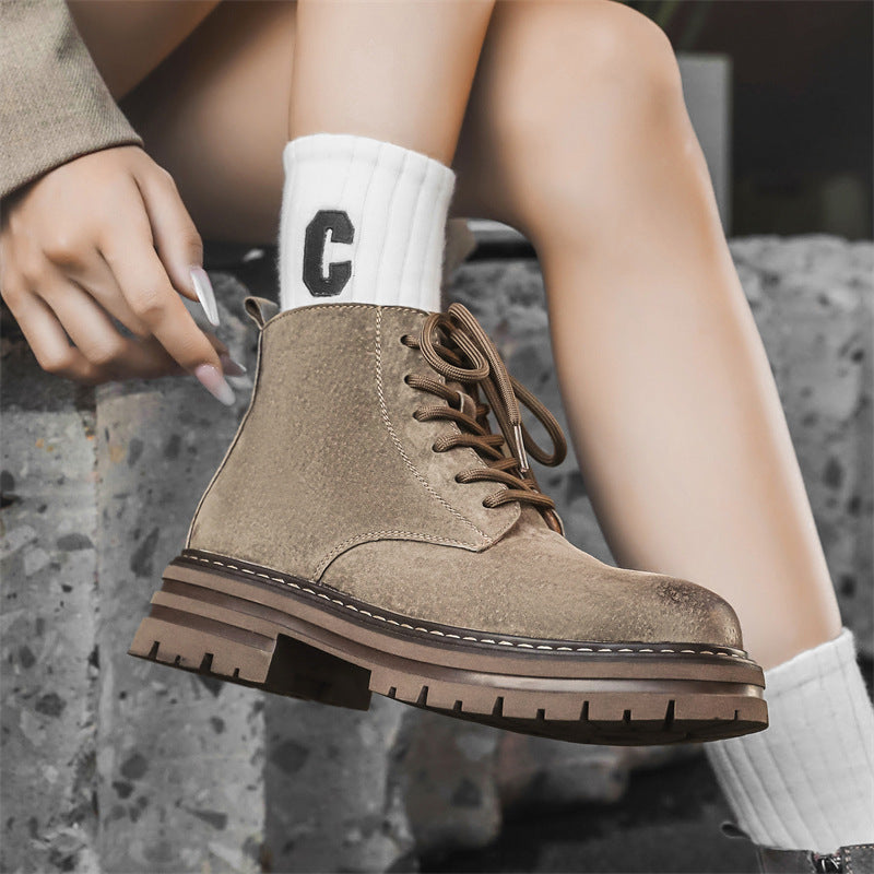 Women's & Men's Martin Summer British Retro Ankle Zip Boots