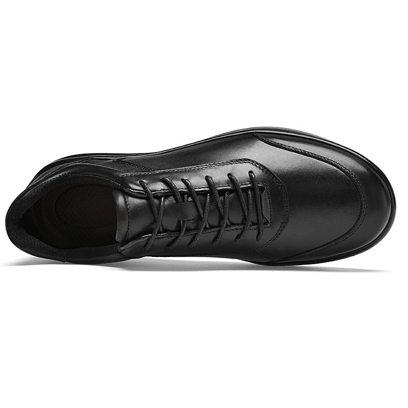 Men's First Layer Cowhide Comfortable Trendy Lightweight Business Office Leather Shoes