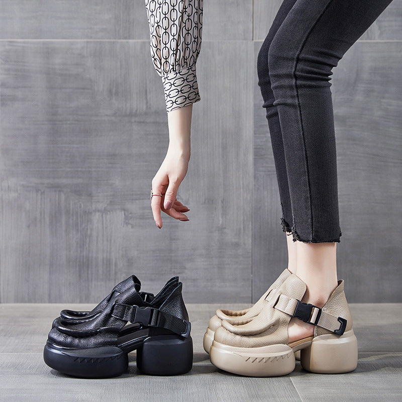 Women's High Summer Genuine Retro Handmade Platform Heels