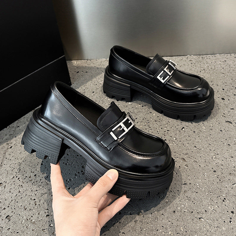 Women's & Men's Genuine Platform Slip-on Spring Chunky Pumps Men's Shoes