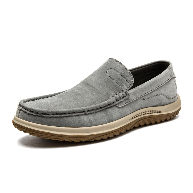 Men's Suede Tods Korean Fashion Slip-on Breathable Comfortable Men's Casual Shoes