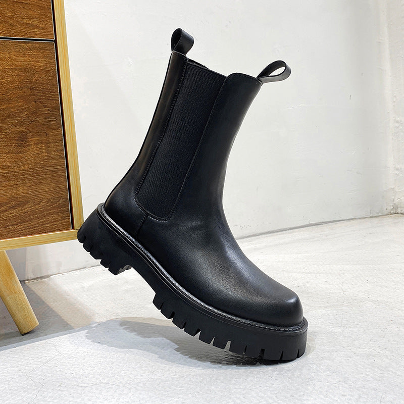 Men's Autumn Breathable Middle High Top Worker Korean Boots